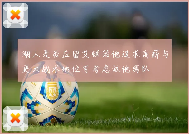 湖人是否应留艾顿若他追求高薪与更大战术地位可考虑放他离队